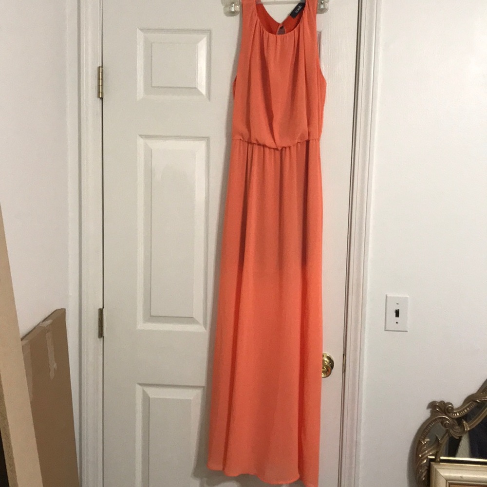 Zouk full length orange dress